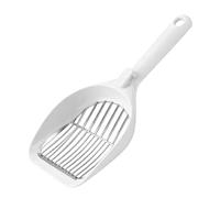 Pssopp Cat Litter Box Scooper, Stainless Steel Mesh Smooth and No Stuck Quick Sand Leakage Easily Washable Metal Kitten Poop Lifter for Litter Box