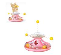 Pssopp Cat Track Puzzle Toy, Interactive Toys Security Plastic Interactive Cat Ball Tower with Teaser Stick for Kitten Fun Mental Physical Exercise Track Puzzle, Snack