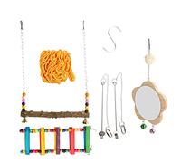 Pssopp Chicken Toys for Hens, Chicken Mirror Toy Chicken Swing Toys Chicken Pecking Toys Chicken Veggies Skewer and Fruit Holder