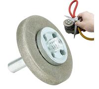 Pssopp Circle Grinds High Hardness Stone for Planning Tools for Drill Scissors, Safe Tool for Grinding for Daily Sharpening, 5.6 Cm Diameter Stainless Steel Mill with a Maintenance Roll (360 mesh)