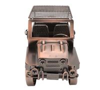 Pssopp Classic Metal Car Model, Handcrafted Iron Ornament Vintage Car Figurine for Home Decor, 8.66X3.74in, Ideal for Entryway and Wine Cabinet (Red Bronze)