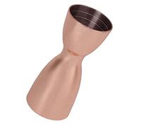 Pssopp Cocktail Double Jigger, Stainless Steel Measuring Cup for Bartending with Ergonomic Design and Easy Dispensing for Home Bar Enthusiasts (Copper Plated)