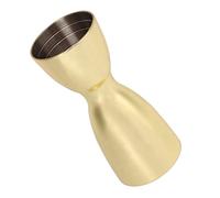 Pssopp Cocktail Double Jigger, Stainless Steel Measuring Cup for Bartending with Ergonomic Design and Easy Dispensing for Home Bar Enthusiasts (Gold Plated)