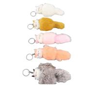 Pssopp Cute Cute Ring Key During the Decoration Set for Girls/Festivals 5PCs False Peach Light/Light Pink/White / / Black Coffee
