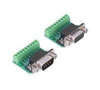 Pssopp DB9 Male Female Connector Adapter, PCB Design, High Conversion Performance, Screw Terminal, Ideal for RS232 RS485 Communication