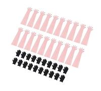 Pssopp Deer Gutting Gloves Field Dressing Gloves Deer Cleaning 48 Pack with Long PE and Short Nitrile for Game Processing Fish