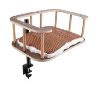 Pssopp Desktop Cat Hammock with Adjustable Height and No Drilling Fixation for Year Round Comfort on Flat Surfaces
