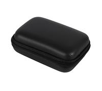 Pssopp Digital Storage Organizer Bag, EVA PU Leather Shockproof Case for USB Cable Earphone SD Card, 11.5 X 8 X 4cm Portable Travel Office Electronic Accessories Organizer (Black)