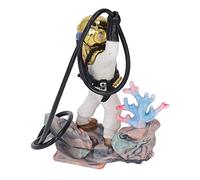 Pssopp Diver Aquarium Decoration, Plastic Aerating Fish Tank Ornament, for Freshwater and Saltwater Tanks, Enhances Aquascapes (White)