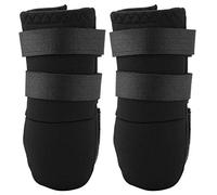 Pssopp Dog Boots, 2 pcs Soft Comfortable Dog Outdoor Shoes Protectors with Two Adjustable Straps Anti-Slip Sole for Small Medium Large Dogs(L)
