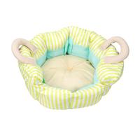 Pssopp Dog Car Seat for Small Dogs, Portable Elevated Pet Bed with | Thick PP Cotton, Warm in Winter Cool in Summer, Secure Wrap-around Edges, Easy to Wipe Clean, Compact Foldable with Handle