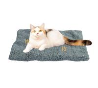 Pssopp Dog Crate Bed Pet Heating Pad Thermal Mat Plush Non Slip Warm Pet Pad 24 X 18 Soft Cozy Sleeping Mat for Dogs Cats Indoor Outdoor (Light Gray)