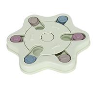 Pssopp Dog Puzzle Feeder Interactive Slow Feeder Dog Food Puzzle Toy with 3 Shape Movable Baffles for Cat Mental Stimulation Training and Eating (Star)