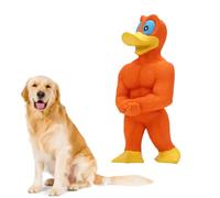 Pssopp Dog Squeaky Chewing Toy, Funny Muscle Shape Secure Anti Bite Silicone Material Built In Sound Voice Interactive Pet Interactive Toy for Medium Large Dogs