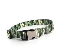 Pssopp Dog Supplies Polyester Adjustable Metal Puppy Collar Soft Pet Buckle Accessories for Small Medium Large Pet Walking Running Training Printed Dog Collar, Printed (L)