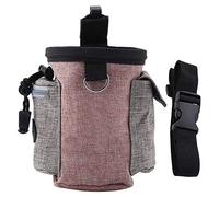 Pssopp Dog Treat Pouch Bag: Portable Dog Training Waist Bag for Puppy Walking and Snack Storage with Adjustable Waistband (Light Pink)