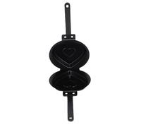 Pssopp Double Sided Pancake Maker, Non Stick Steel Griddle for Flipping Pancakes, Quick Heating Kitchen Tool for Breakfast and Waffles (Black)