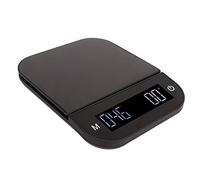 Pssopp Electric Coffee Scale with Peeling and Piece Counting Function for Accurate Weighing Black Brushed Metal Easy Maintenance Platform Included (3kg)