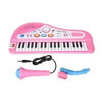Pssopp Electric Piano, ABS Material, 37 Key Children Piano with Microphone, Ideal for 3 Years Old Kids Musical Development (Roseate)