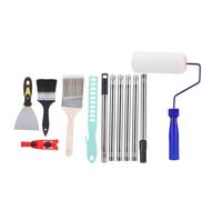 Pssopp Extension Pole Paint Roller Set, 4 Inch Adjustable Telescopic Handle with Universal Clamp for Wall Ceiling Painting