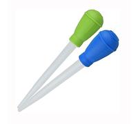 Pssopp Fish Tank Liquid Measurement Dropper, 30ml Plastic Aquarium Pipette Water Changer, Precise Dosing Dust Removal Feed Cleanup for Mini Aquariums Hobbyists (Blue)