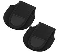 Pssopp Fishing Reel Protective Case Canvas Baitcasting Reel Cover 2 Pack 12.5cm Pouch with Hook and Loop Closure Shock Resistant Storage for Fishing Rod Travel and Bank