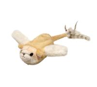 Pssopp Flapping Wings Cat Toy, Rechargeable Touch Activated Interactive Realistic Flying Mouse Shaped Electric Shaking Pet Toy, 24x16x5cm ABS Plush with Rustling Paper Sound for A (Yellow)