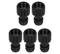 Pssopp G3/8 Female Thread Nipple Connector, ABS Material, Easy Installation, Fits Garden Hose and Faucets, 5PCS