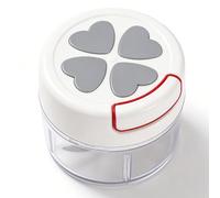 Pssopp Garlic Peeler/Garlic Press Hand Pull String Onion Chopper Hand Powered Food Mincer for Veggies Ginger Fruits Carrots Nuts Potato Salad Manual Food Processor, Manual Processor (Grey)