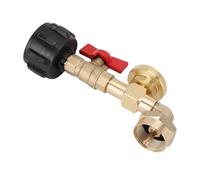 Pssopp Gas Refill Adapter, Brass Construction, Quick Refill for QCC1 C3H8 Tanks, Ideal for Camping and BBQ