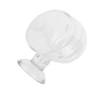 Pssopp Glass Fish Feeding Cup, Aquarium Red Fish Feeder Transparent Suction Cup for Feeding Shrimp Fish, Keep Aquarium Cleaner with Easy Installation (#3)