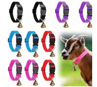 Pssopp Goat Collars Adjustable, Soft Nylon Safety Buckle for Goats (5PCS)