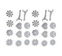 Pssopp Grey Boot Spurs Shoe Charms 3D Printed ABS Spinning Roller Wheel 5 Patterns Clip On Shoe Tail Accessories for Sneakers Boots
