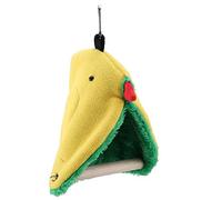Pssopp Hammock Plush in for Bird, Comfortable Bed for Suspended Caves, Reduce Stress for Cage Birds, Includes the Wooden Bar