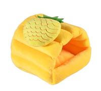 Pssopp Hamster Bed Tiny Pet Comfort Sleeping House (Yellow)