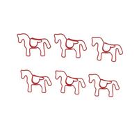 Pssopp Horse Shaped Paper Clips 100PCS Metal Paper Clips Iron Document with Fun Design for Office School Crafts Decorations (Red)