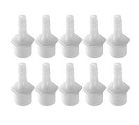 Pssopp Hose Barb Fittings, Plastic Adapter Connector, 1/2 Inch Thread, for Aquarium Connection (8MM)