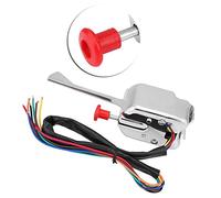 Pssopp Hot Rod Turn Signal Switch Chrome Plated 12V Universal Flasher with Mounting Clamp Plastic Easy Install No Drill for Street Rod for