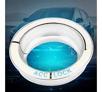 Pssopp Ignition Switch Trim Luminous Ring Aluminum Alloy Key Hole Cover 5 X 1.4cm Glow in Dark Interior Accent Easy Install for 2005 2018 Drivers (Silver)