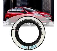 Pssopp Ignition Switch Trim Luminous Ring Aluminum Alloy Key Hole Cover 5 X 1.4cm Glow in Dark Interior Accent Easy Install for 2005 2018 Drivers (Black)
