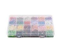 Pssopp Iron Safety Pins in The Shape of a Curve for Clothing 1200pcs Tag Spindle 24 Color, Surchase Light Safety Sewing Tool for Shortpoint Covers, Material: Iron to