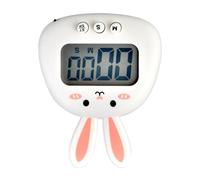 Pssopp Kitchen Timer Sweet Hastenil Magnetic Backing Easy Operation, for Family School, Digital Timer Classroom (White)