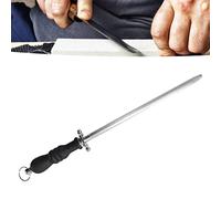 Pssopp Knife Sharpening Rod, Professional Kitchen Tool, Ergonomic Non-Slip Grip, Resistant Carbon Steel, Ideal for Chef and Shears