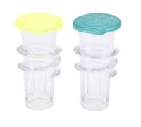 Pssopp Lemon Squeezer Screw Top Citrus Press Manual Juicer with Built-In Filter and Lid for Cocktails Drinks Cooking 2PCS Green Yellow