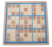 Pssopp Logic Training Chess Game, Beech Wood Sudoku Puzzle Game Board Educational Logic Brain Teaser Toy for Kids Brain Development Parent Child Interaction