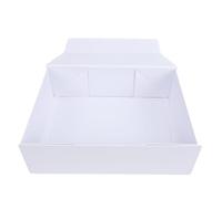 Pssopp Magnetic Flip Box White Paper Present Box 10.24 X 7.48 X 3.15 in Foldable Magnetic Closure for Valentines Wedding Birthday Bridesmaid Gifts (White)