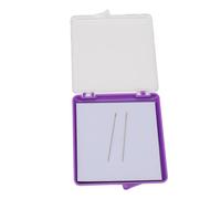 Pssopp Magnetic Needle Case Sewing Needle Organizer Transparent Pin Storage Box with Sturdy Latch for Sewing Accessories Crafting Gifts (Purple)