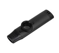 Pssopp Metal Kazoo, Adjustable Tightness Wind Instrument with 5pcs Flute Diaphragms, Resin Mouthpiece Cogging Design for Kazoo Playing (Black)