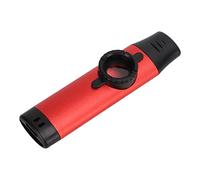 Pssopp Metal Kazoo, Adjustable Tightness Wind Instrument with 5pcs Flute Diaphragms, Resin Mouthpiece Cogging Design for Kazoo Playing (Red)