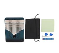 Pssopp Mini Kalimba, Portable Wooden Finger Mbira Kalimba Finger Musical Instrument for Kids Adults Beginners Daily Playing (Gradient Blue)